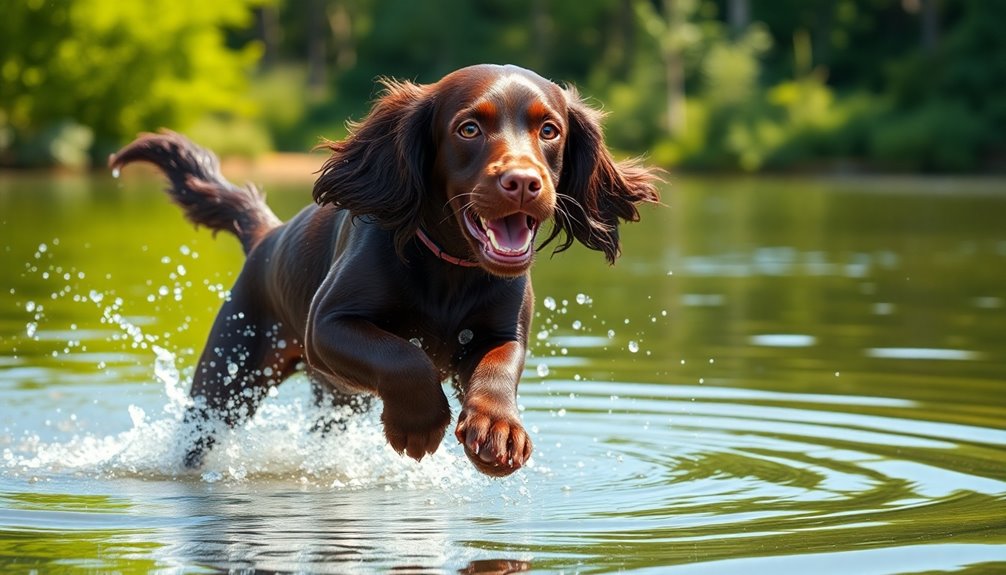 swim loving american water spaniel