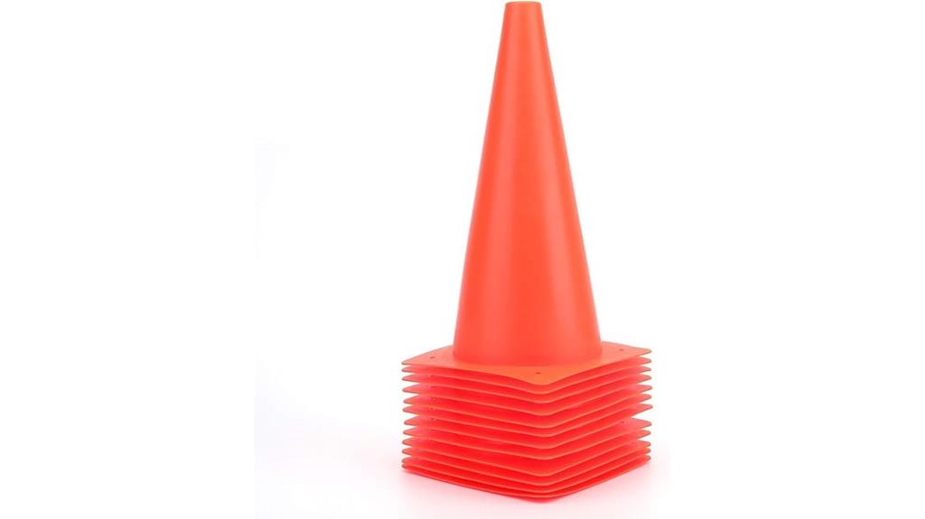 12 inch plastic traffic cones