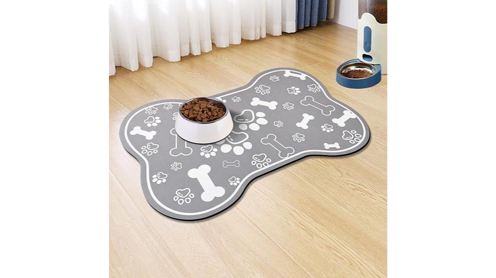 absorbent grey feeding mat