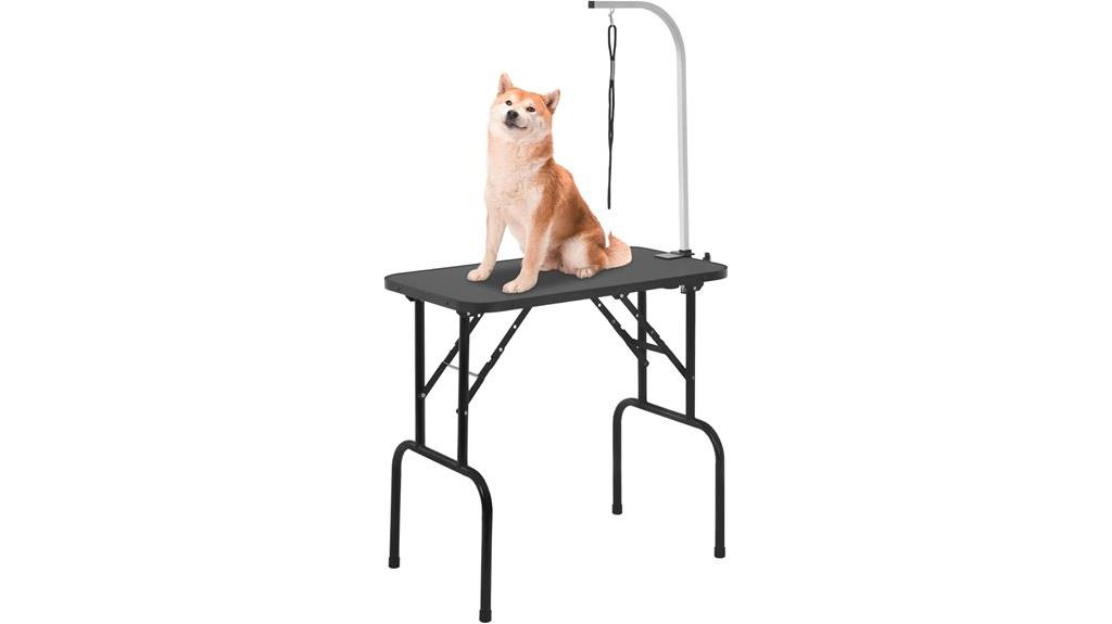 adjustable foldable grooming table