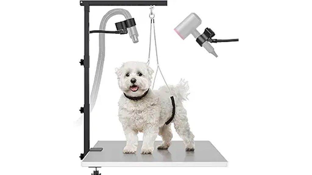 adjustable grooming arm stand