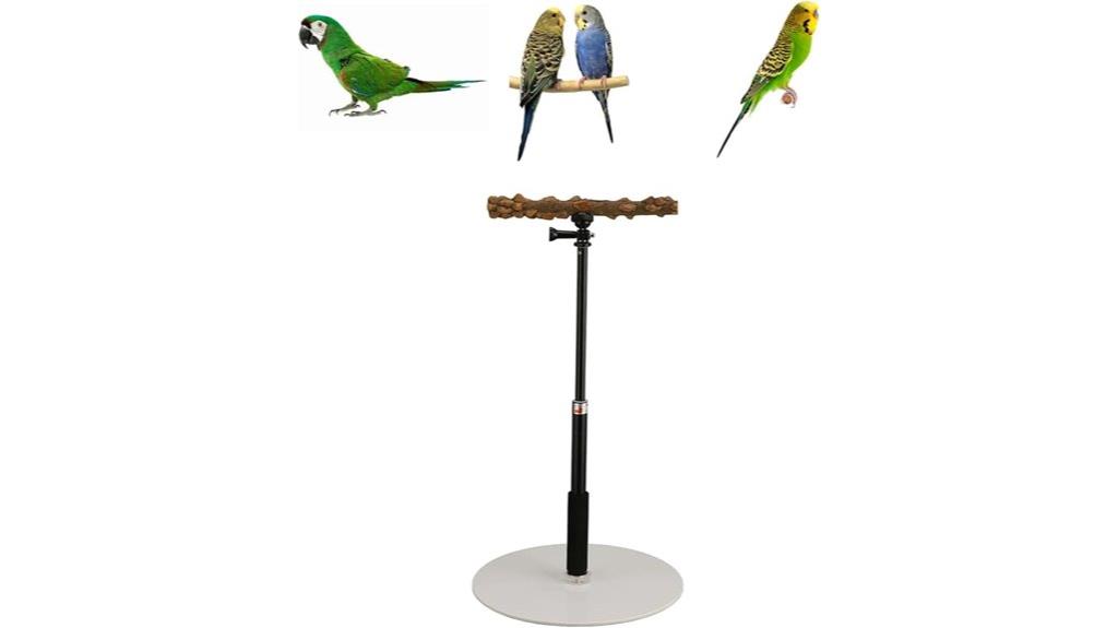 adjustable parrot play stand