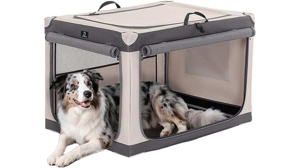 adjustable portable dog crate