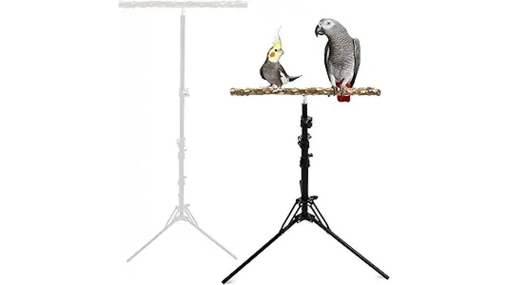 adjustable wooden bird perch