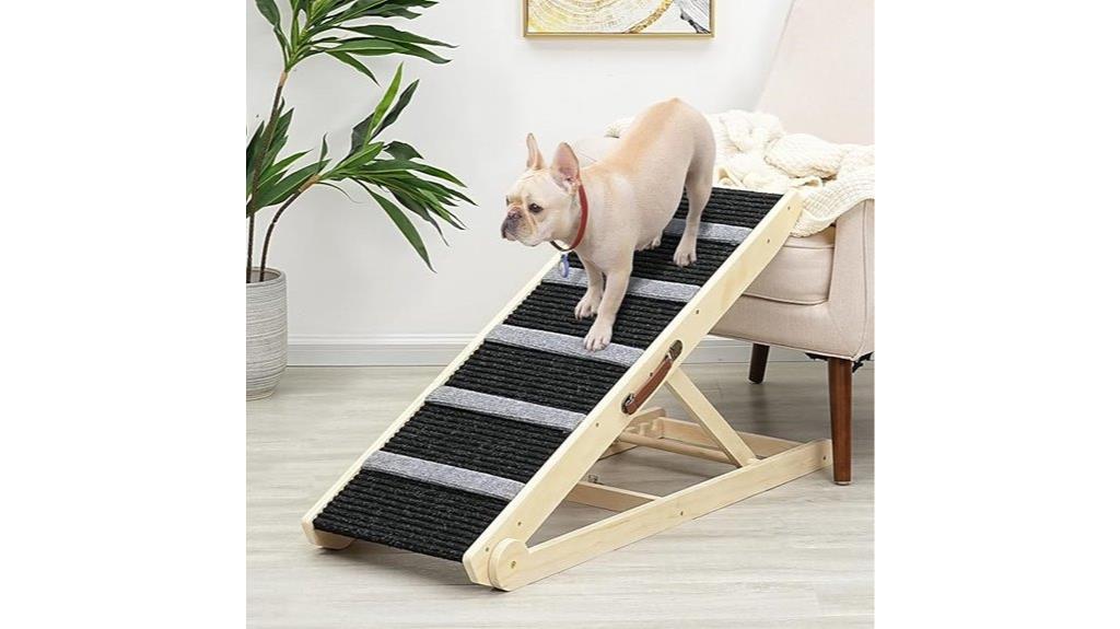 adjustable wooden pet ramp