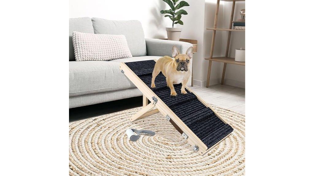 adjustable wooden pet ramp