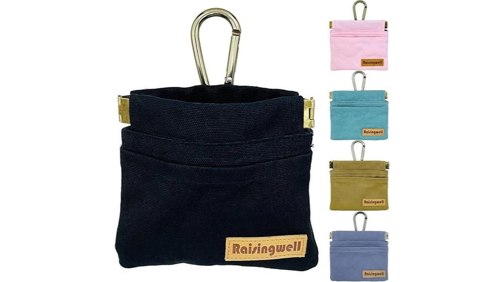 black pocket dog treat bag