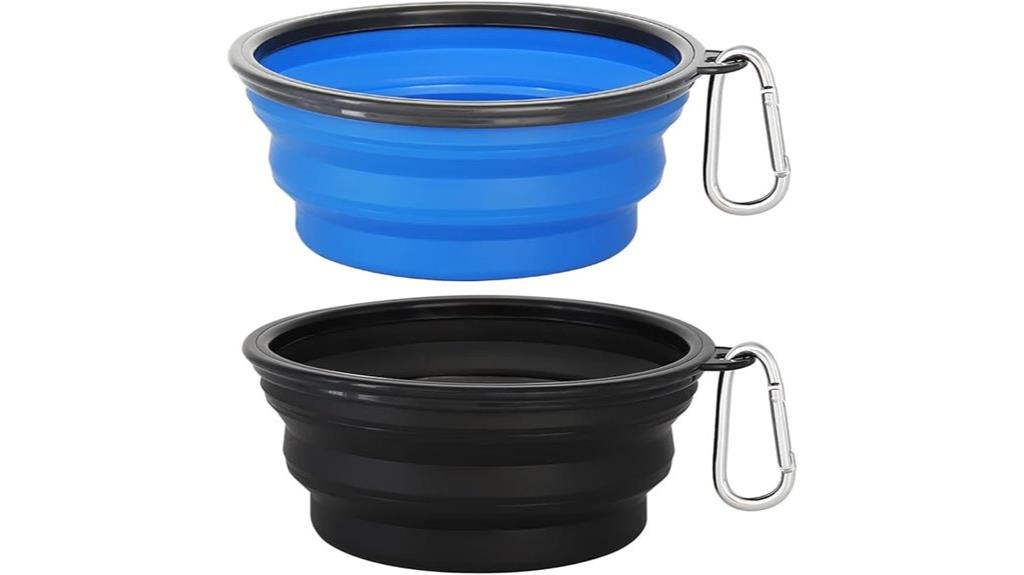 collapsible dog bowl set