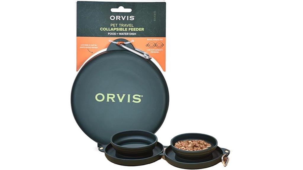 collapsible pet travel feeder