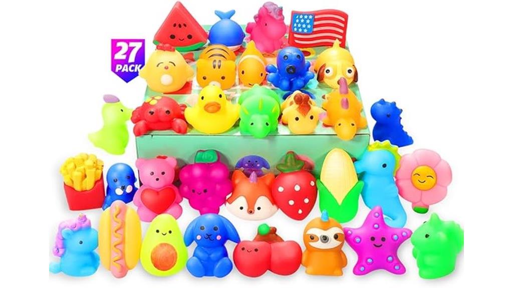 colorful squishy toy pack