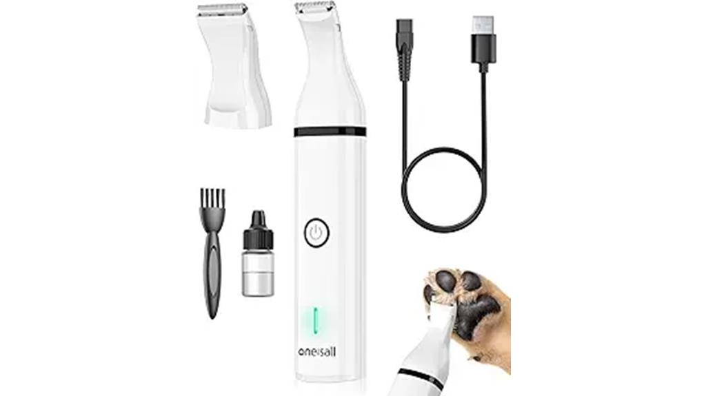 cordless dog clippers double blades