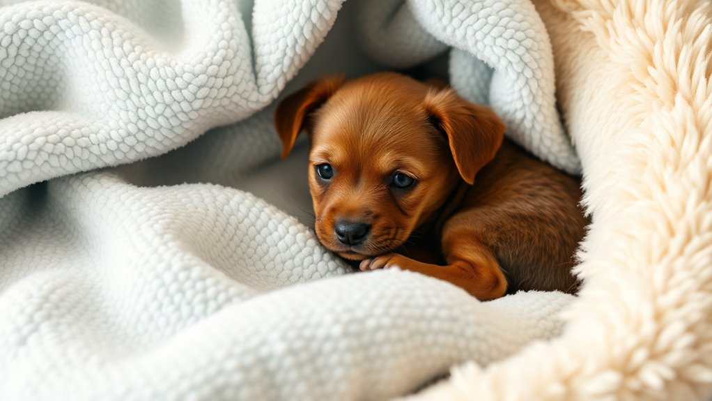 cozy fleece puppy blankets