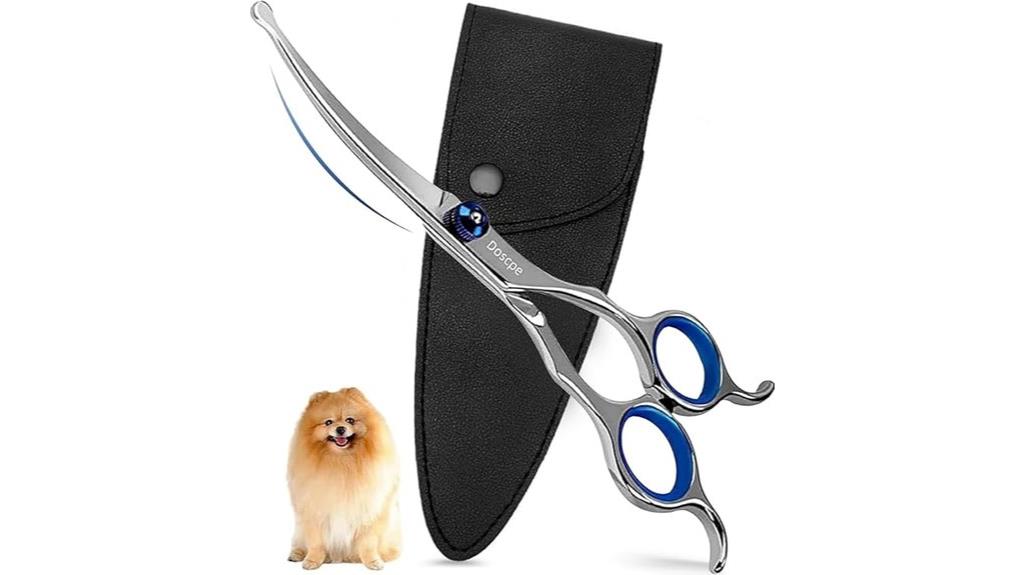 curved pet grooming scissors