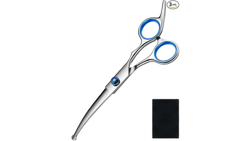curved pet grooming shears