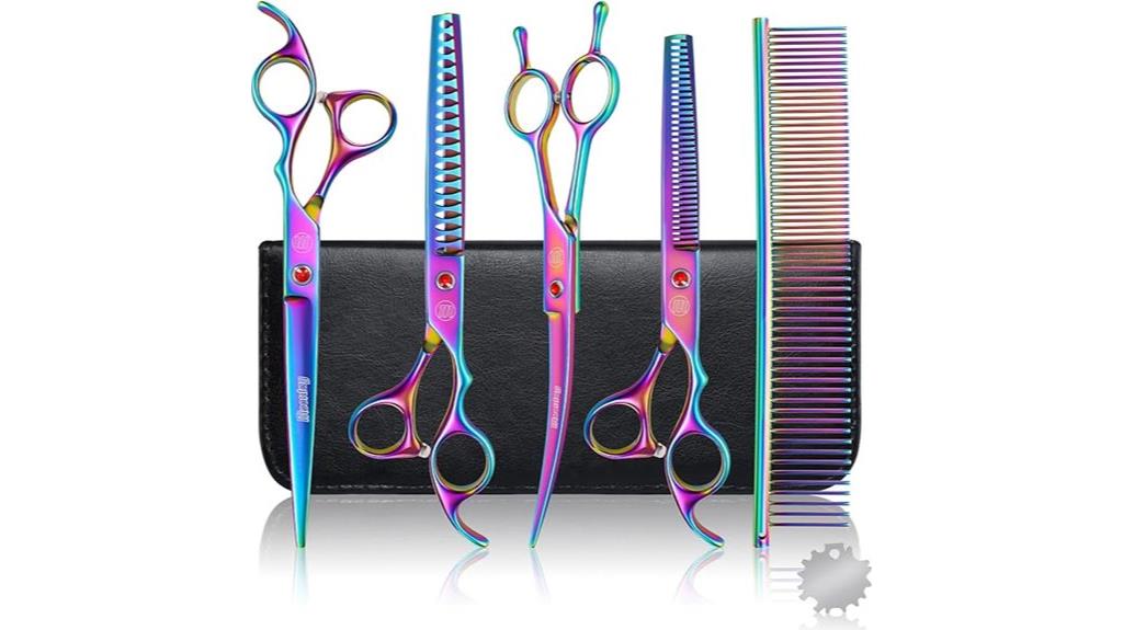 curved thinning dog scissors