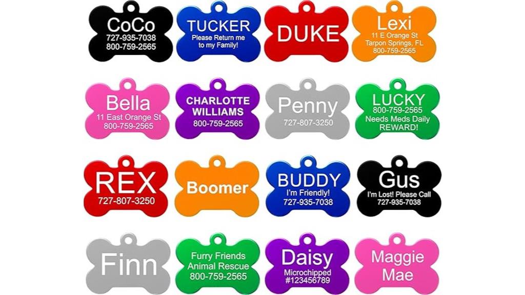 custom pet tag options