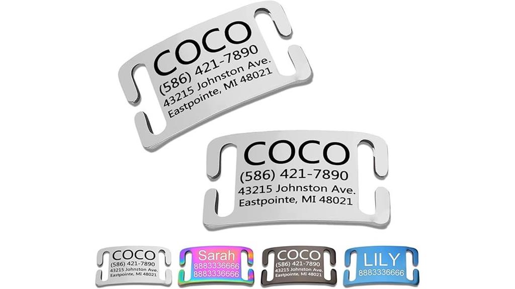 customizable pet identification tags