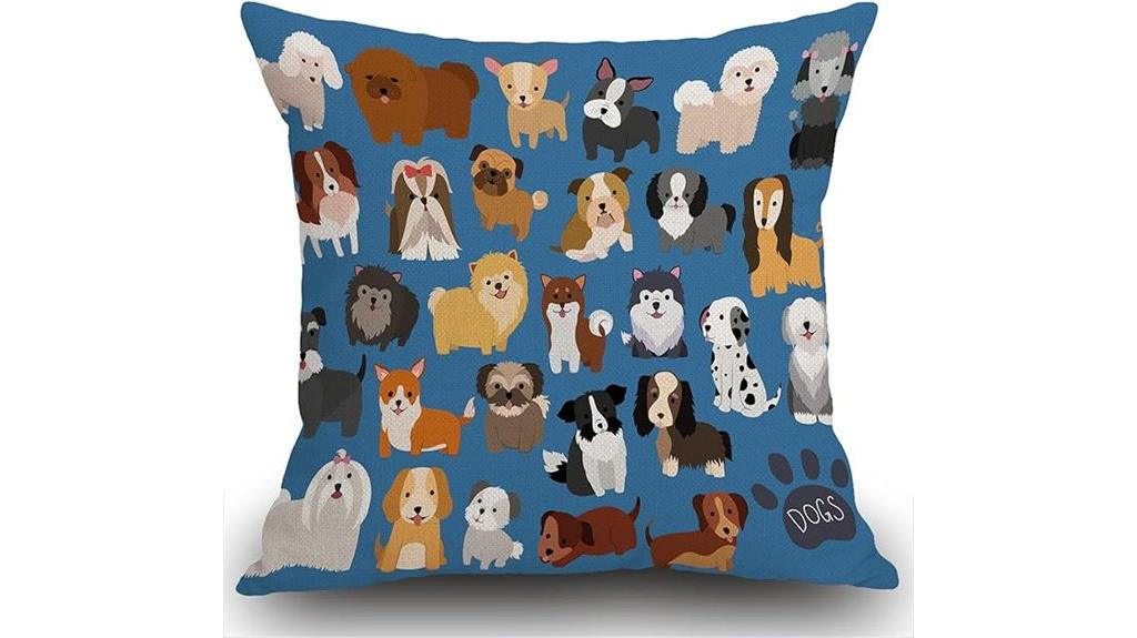 cute dog pillow cover