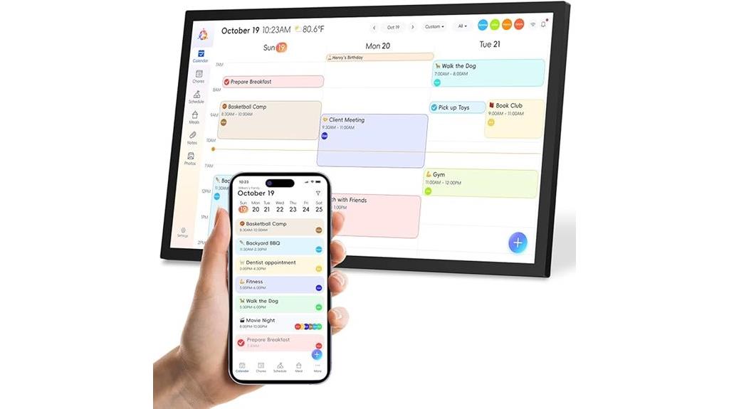 digital touchscreen wall calendar