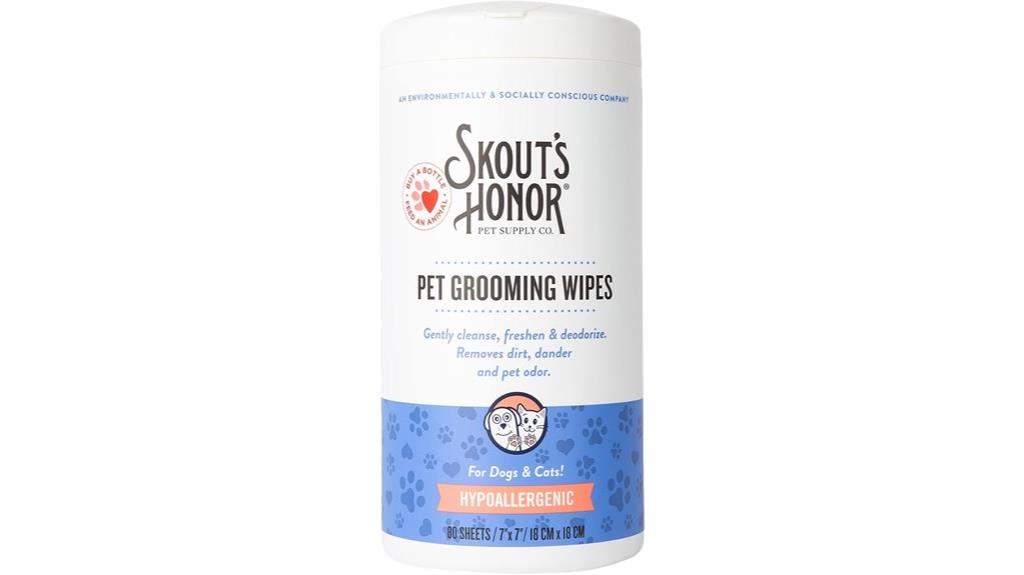 dog and cat grooming wipes