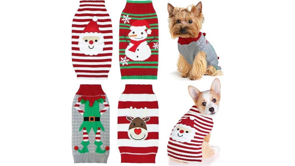 dog christmas sweater set