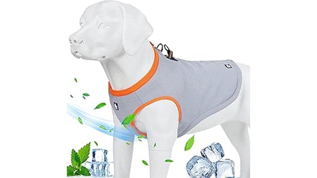 dog cooling vest zipper