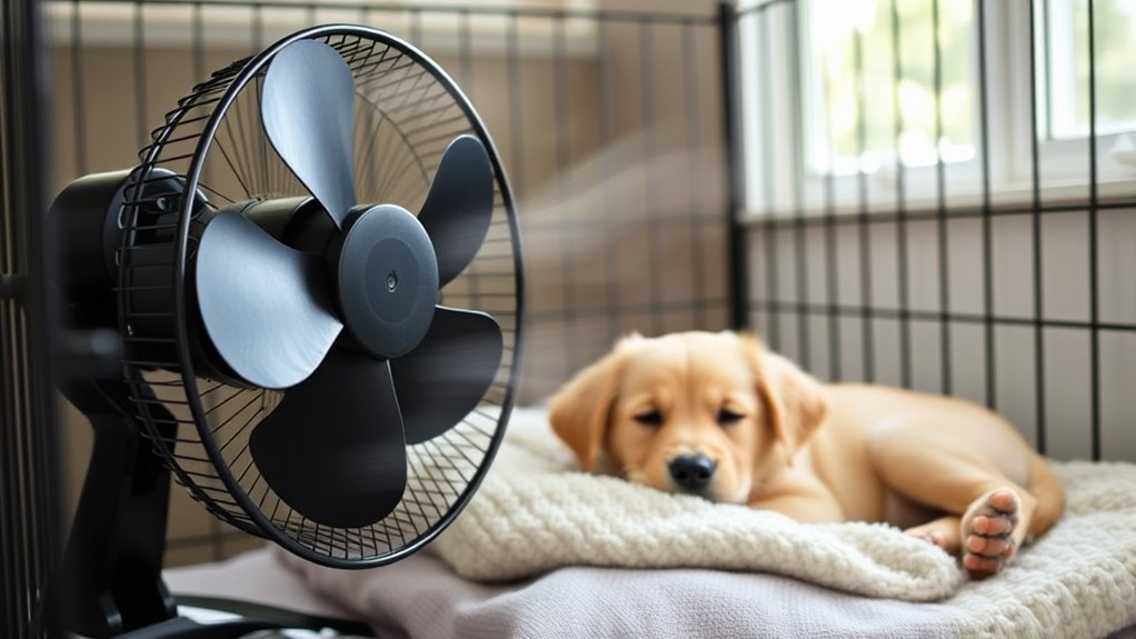 dog crate cooling fans