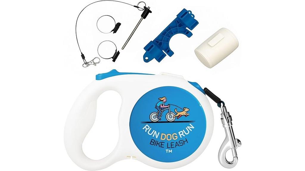 dog cycling walking leash
