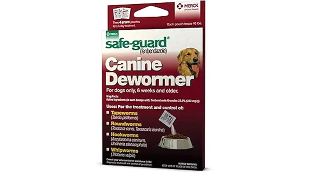 dog dewormer fenbendazole pouch