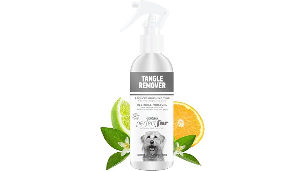 dog grooming detangler spray