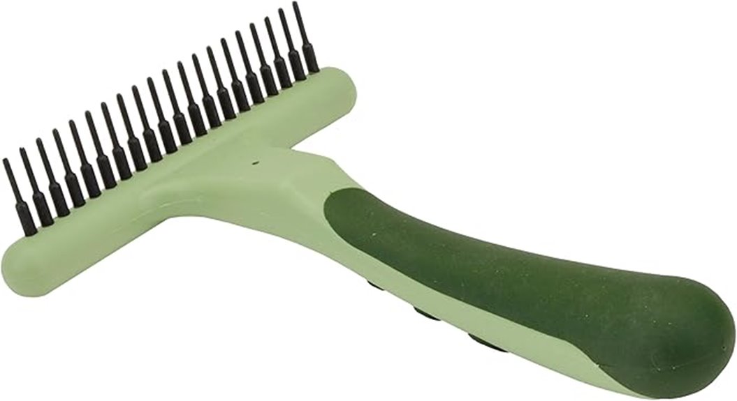 dog grooming undercoat rake