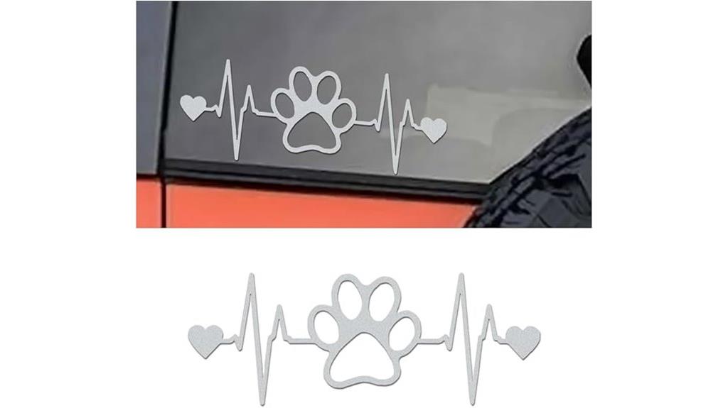 dog heartbeat vinyl sticker