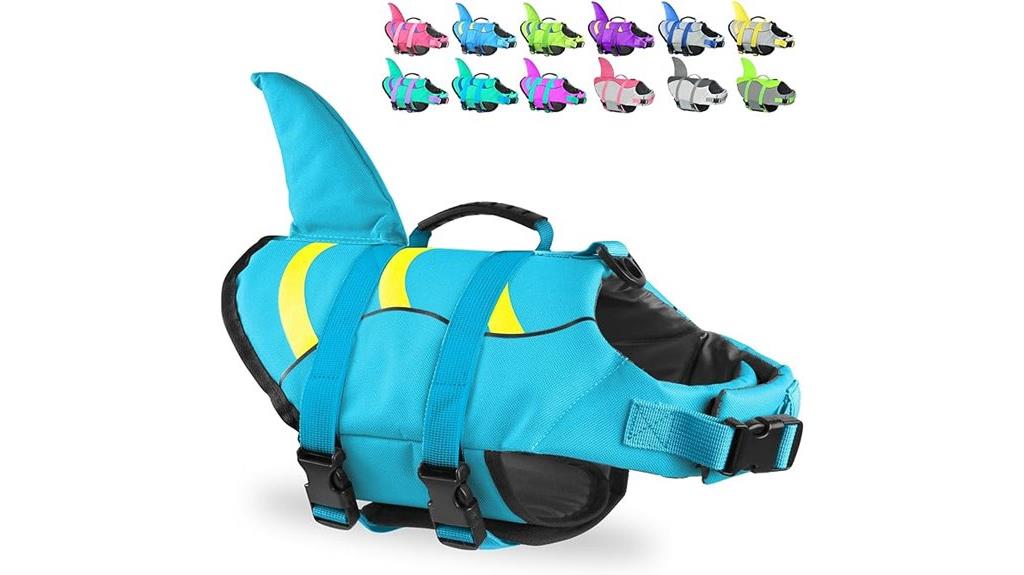 dog life jacket with fin