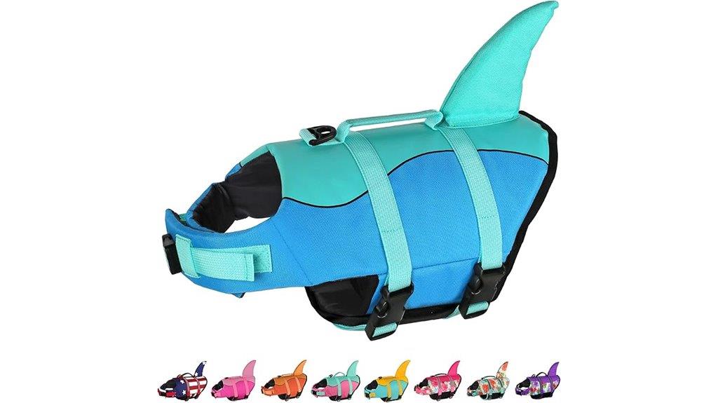 dog life vest with rescue handle