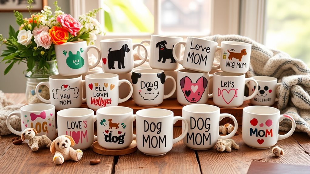 dog mom mug collection