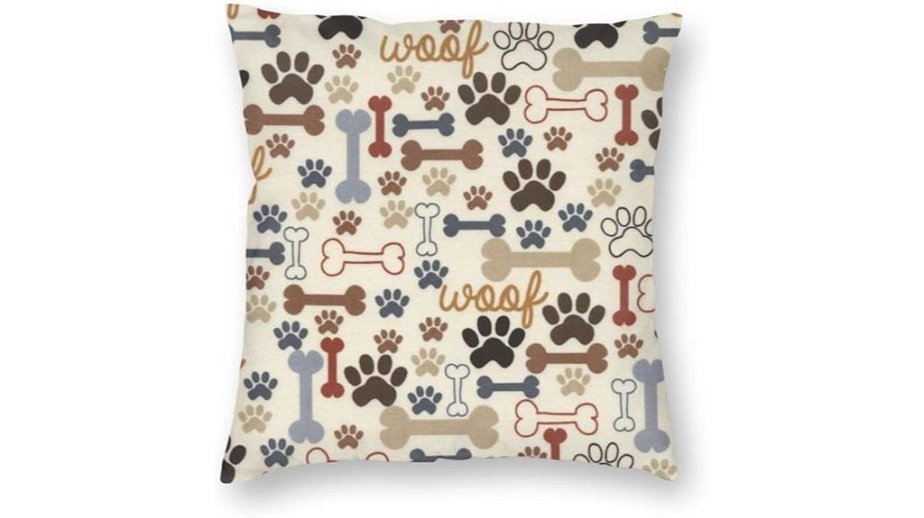 dog paw bone pillow