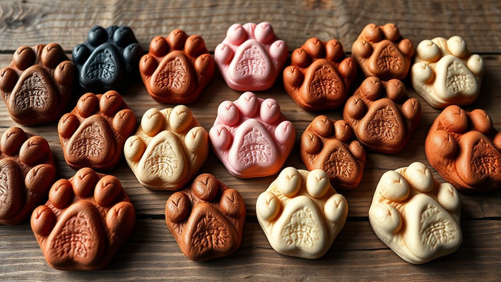 dog paw print kit options