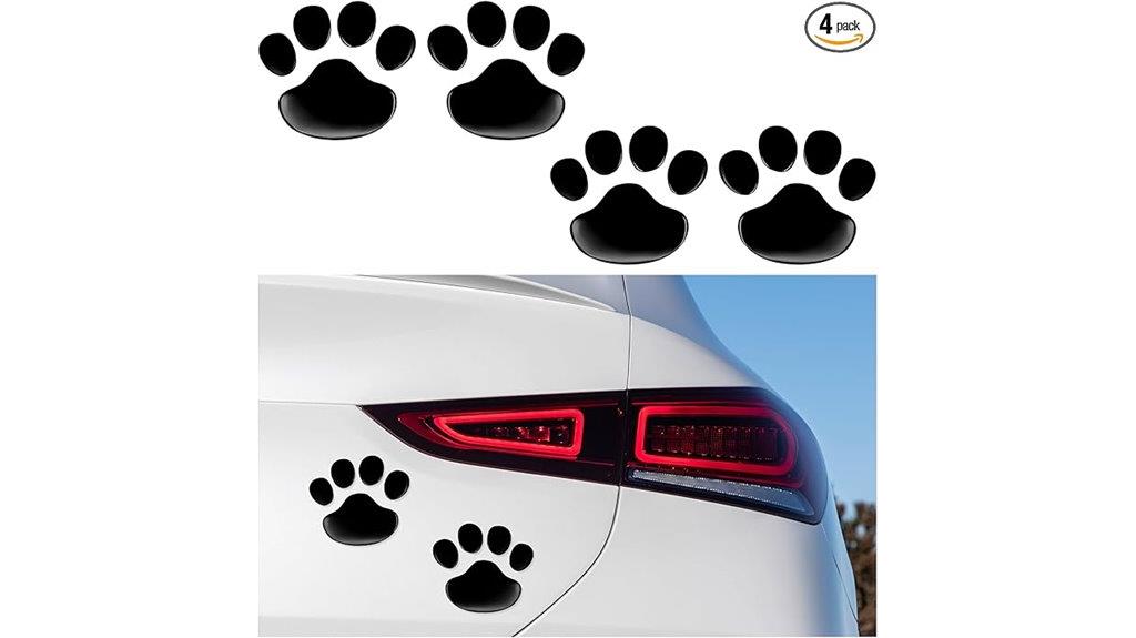 dog paw rhinestone decals