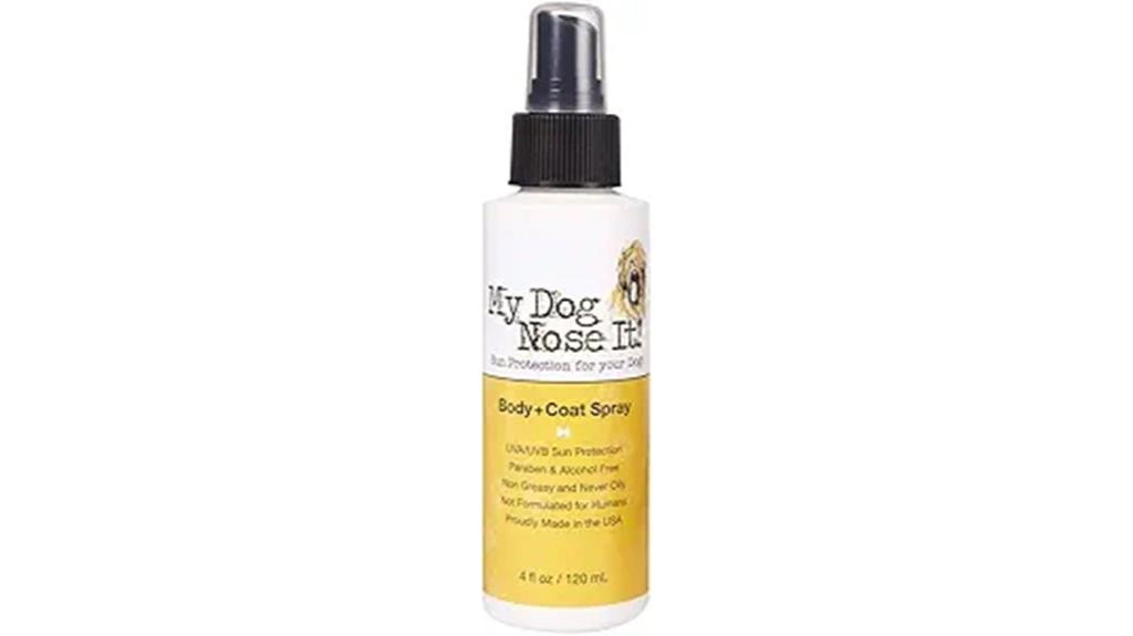dog sun protection spray