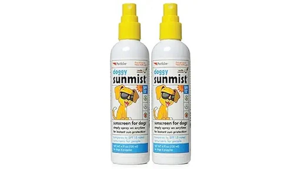 dog sunscreen spray bottle