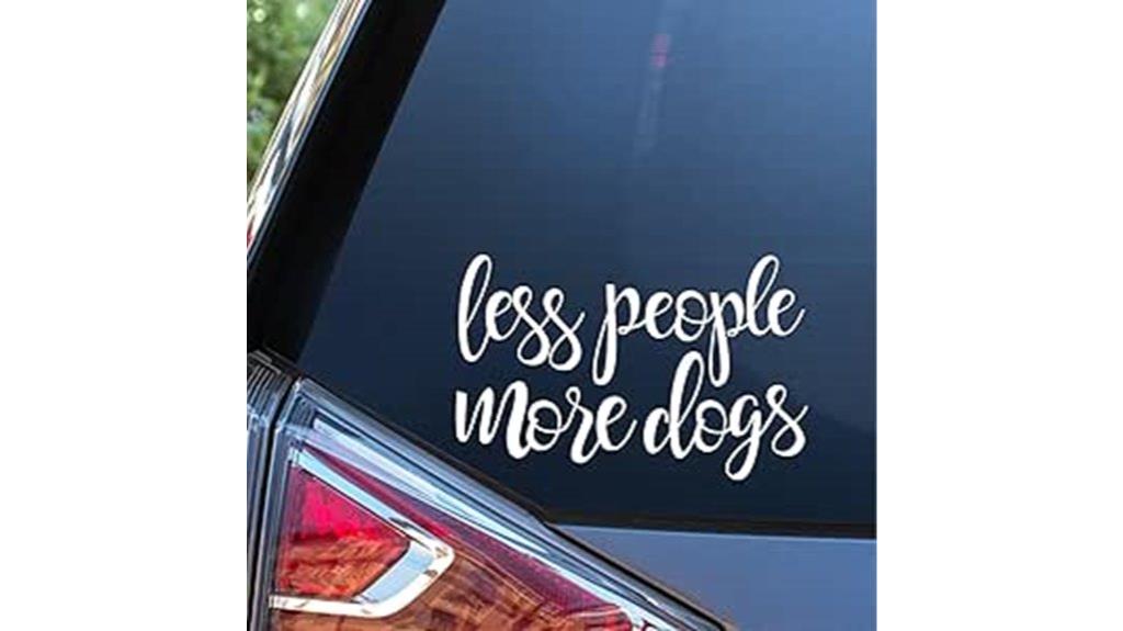 dog sunset vinyl sticker
