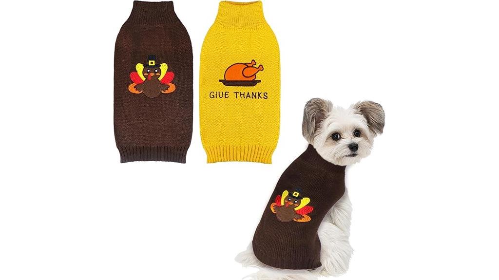 dog thanksgiving sweater pack