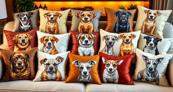 dog themed cozy pillow collection