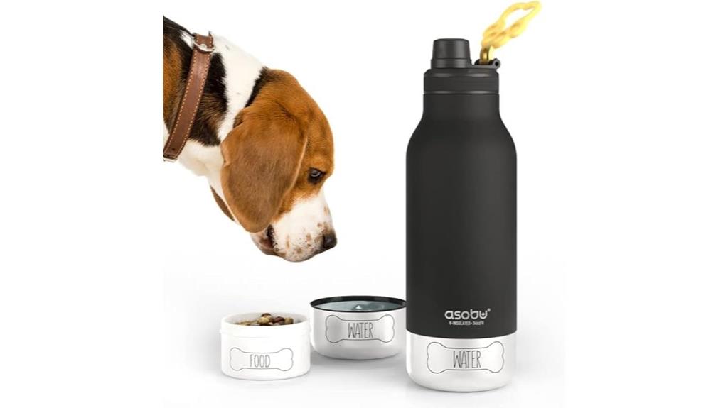 dog water bottle with bowls