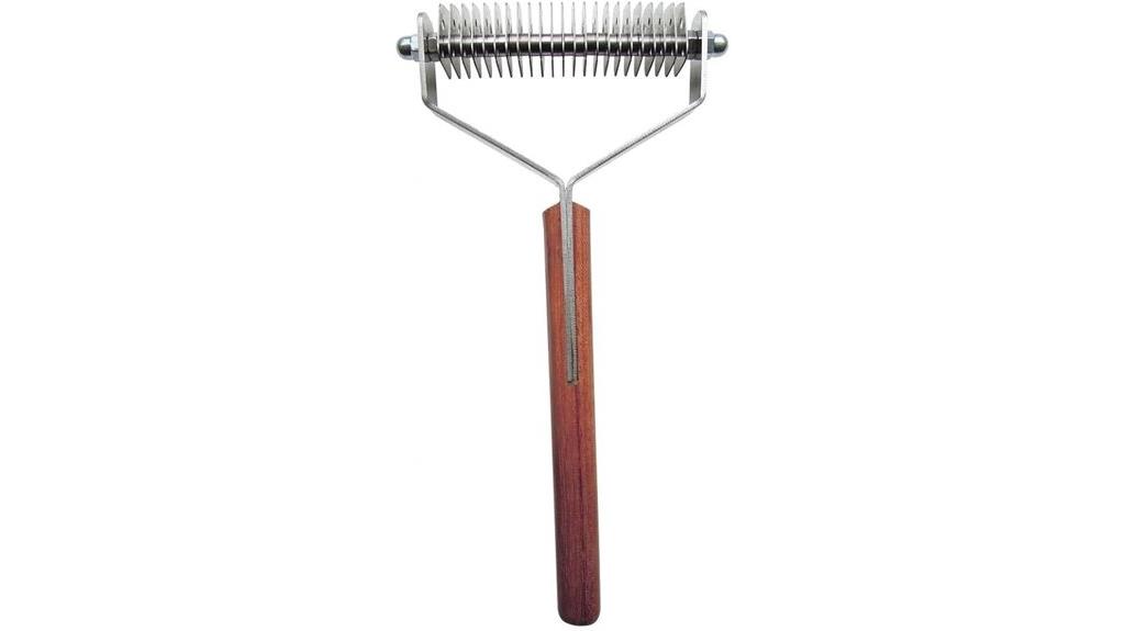double wide dematting rake