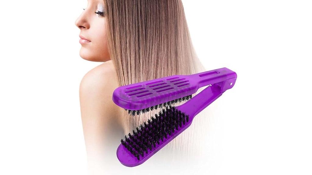 dual sided hair straightening brush