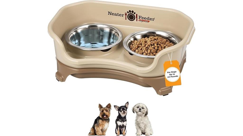 elevated small dog bowls