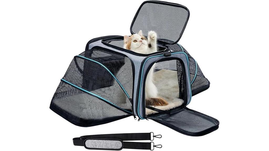 expandable soft sided pet carrier