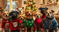 festive dog sweater outfits
