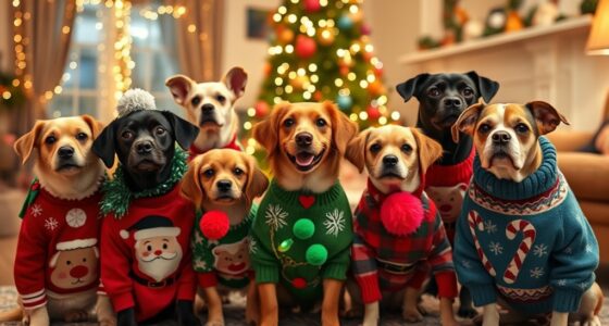 festive dog sweater outfits